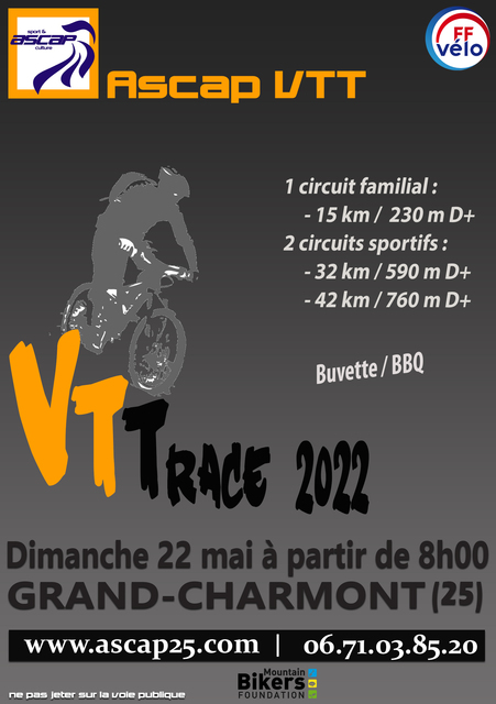 Affiche de V.T.TRACE (7ème  édition) à Grand-Charmont