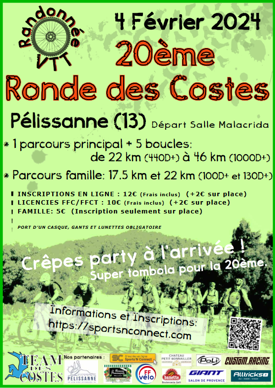 Affiche de La 20ème Ronde des Costes à Pélissanne