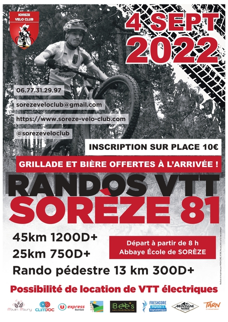 Affiche de LA SOREZIENNE VTT  (9ème  édition) à Sorèze