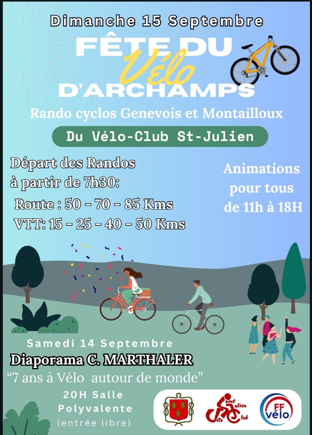 Affiche de La 14ème Rando route et VTT Genevois et Montailloux à Archamps