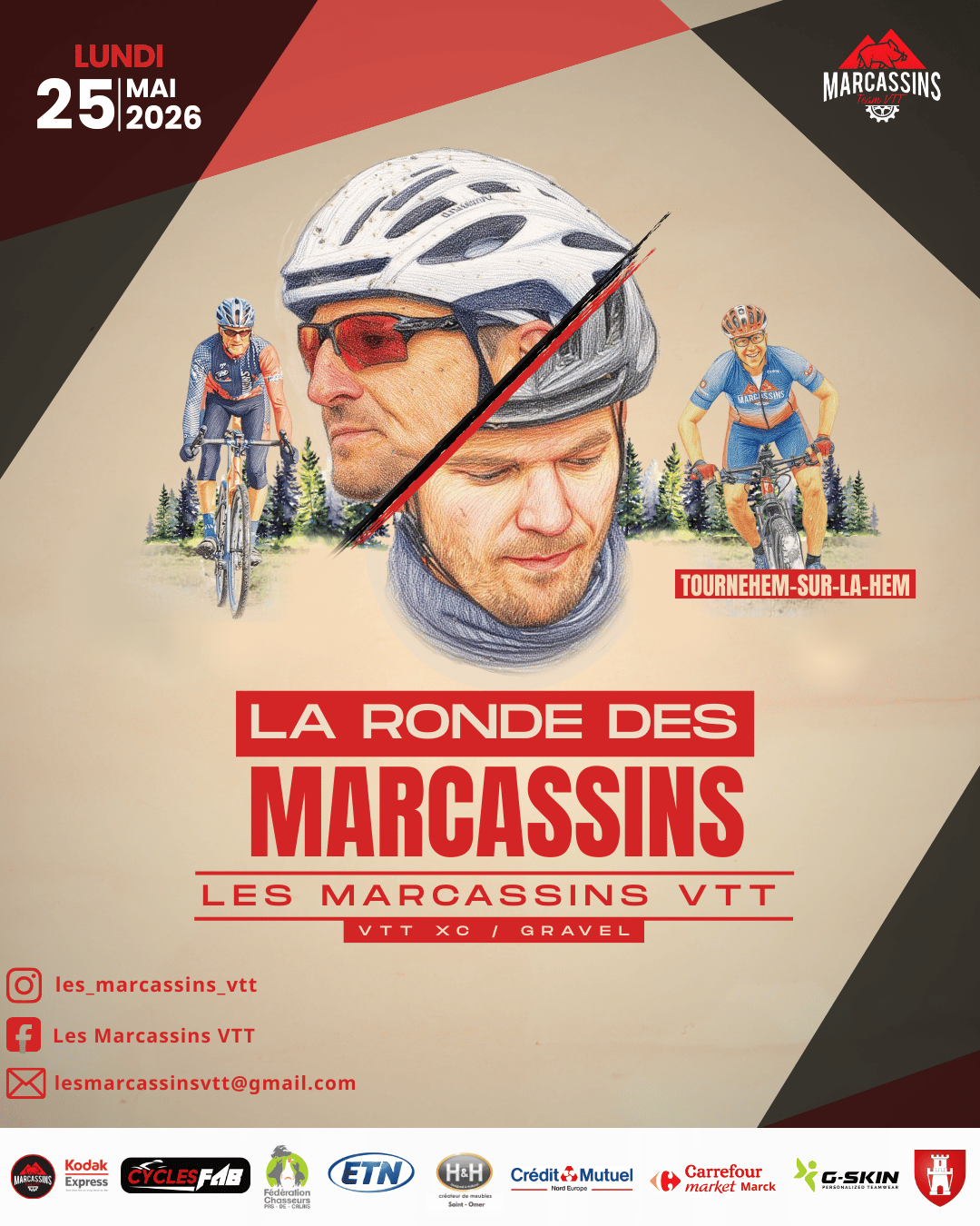 Affiche de La 27ème RONDE DES MARCASSINS à Tournehem-sur-la-Hem