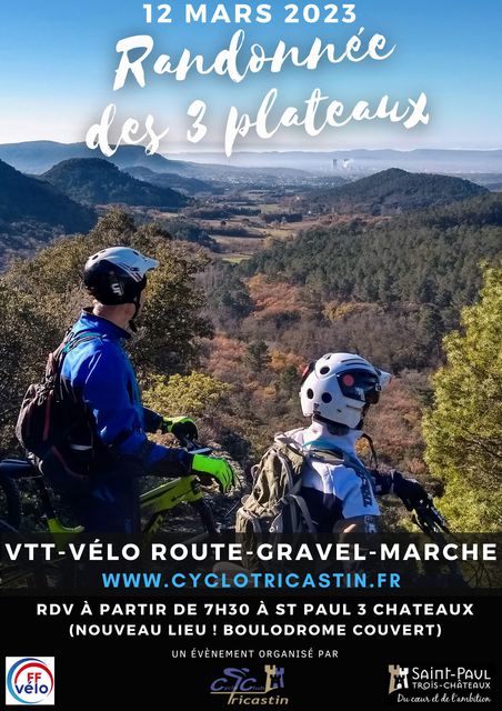 Affiche de La 26ème rando des Trois Plateaux à Saint-Paul-Trois-Châteaux