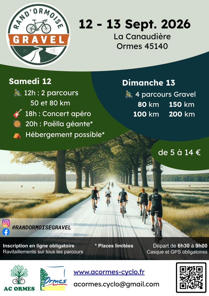 Affiche de Rand'Ormoise Gravel (4ème édition) à Ormes