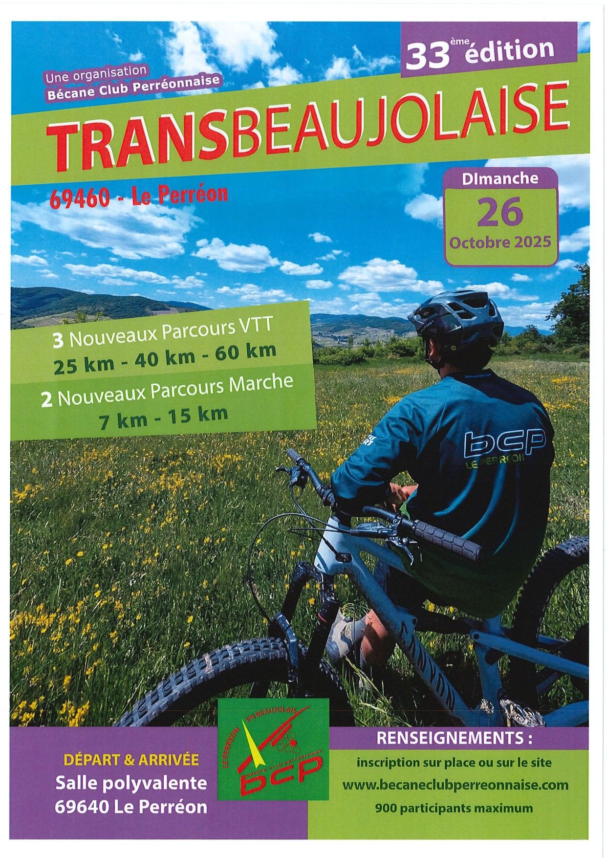 Affiche Transbeaujolaise VTT (33ème édition) 2025