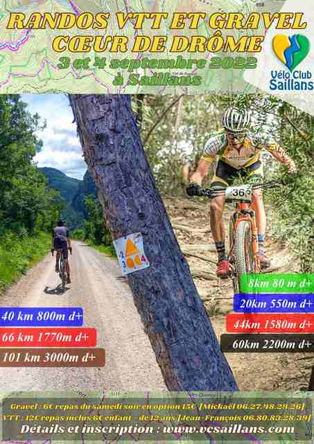 Affiche de Rando VTT cœur de Drôme (Saillans) (6ème  édition) à Saillans