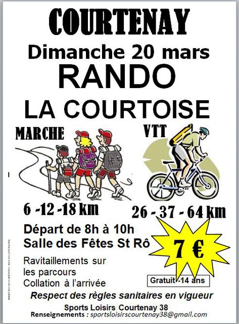 Affiche de Rando VTT "la courtoise" SLC 38 (14ème  édition) à Courtenay