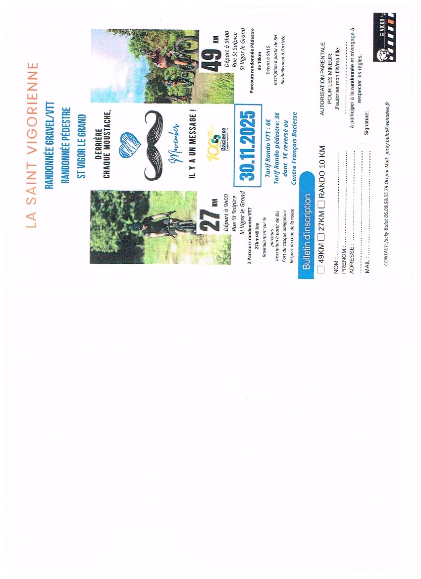 Affiche de La 17ème saint vigorienne à Saint-Vigor-le-Grand