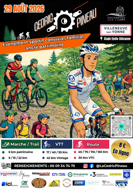 Affiche de Cédric PINEAU VTT (2ème édition) à Villeneuve-sur-Yonne