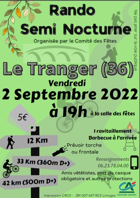 Affiche de Randonnée Semi nocturne (3ème  édition) au Tranger