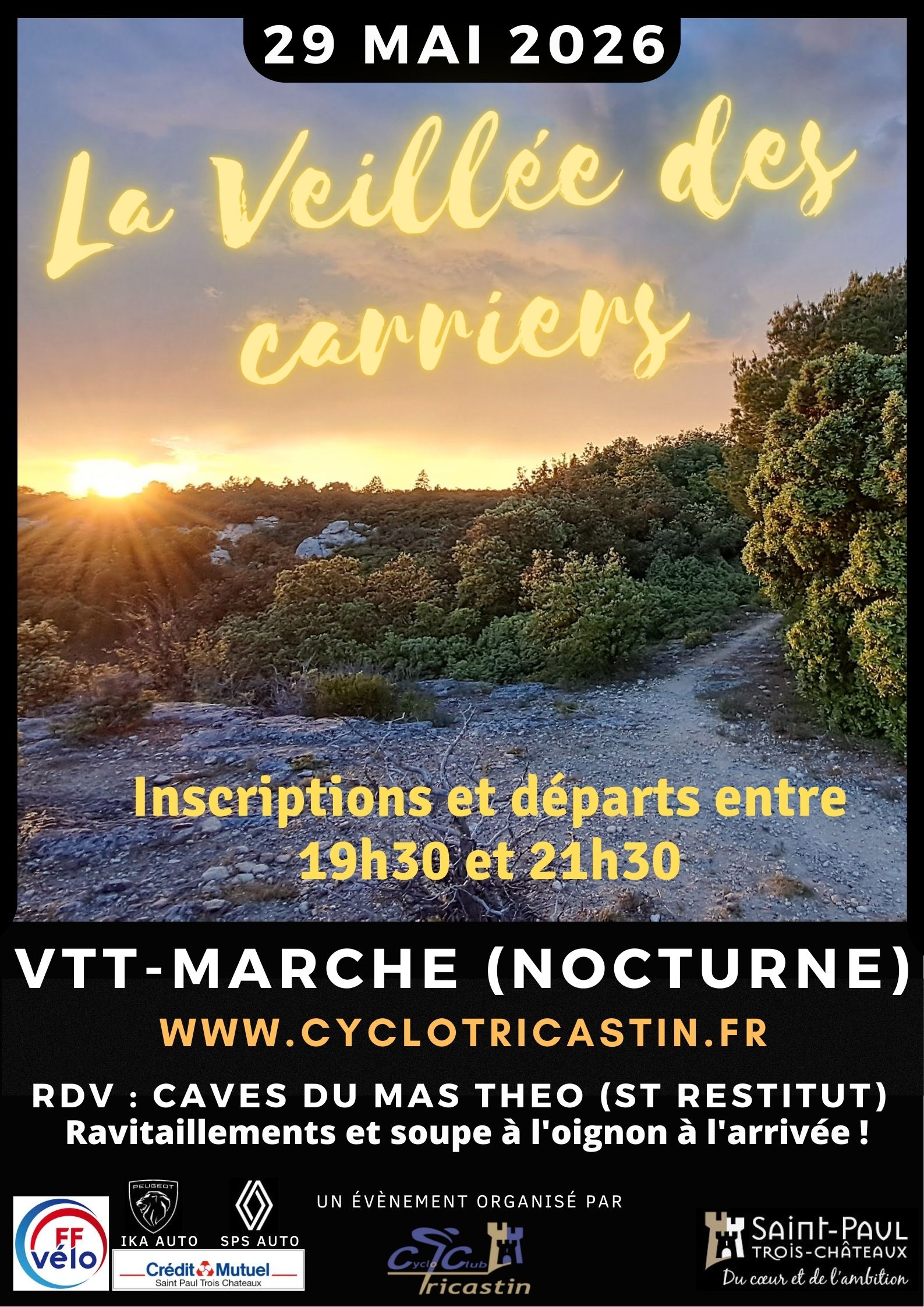 Affiche de La 12ème veillée des carriers (nocturne) à Saint-Restitut