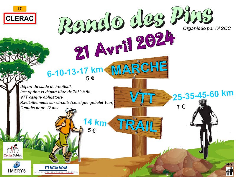 Affiche de La 7ème Rando des Pins à Clérac