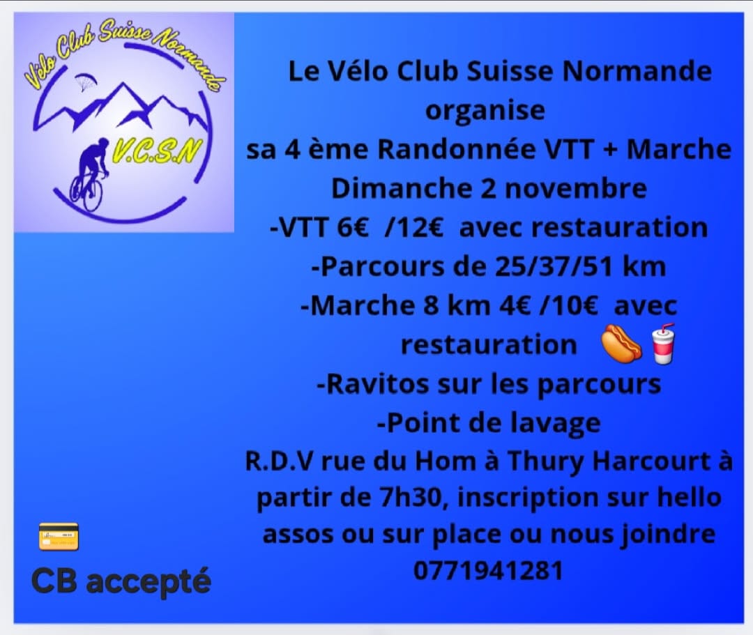 Affiche de La 4ème Rando vtt à Thury-Harcourt