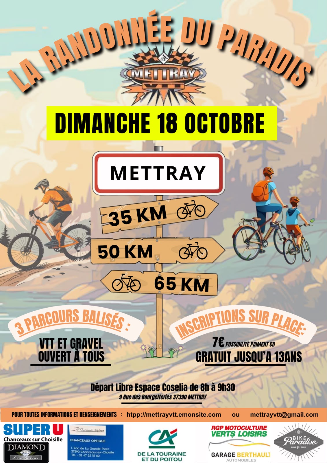 Affiche de La 4ème Randonnée du paradis à Mettray