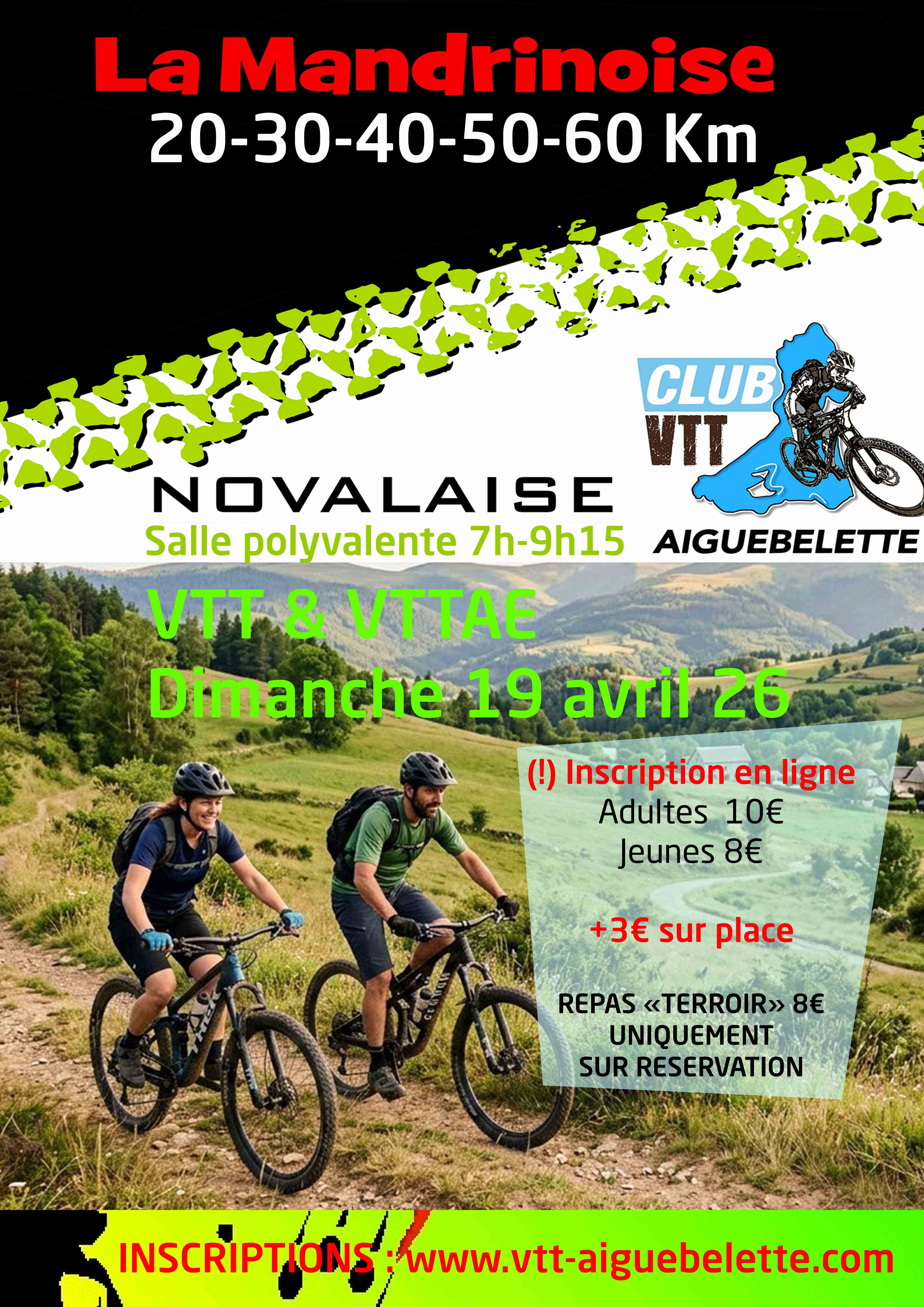 Affiche de La Mandrinoise VTT à Novalaise