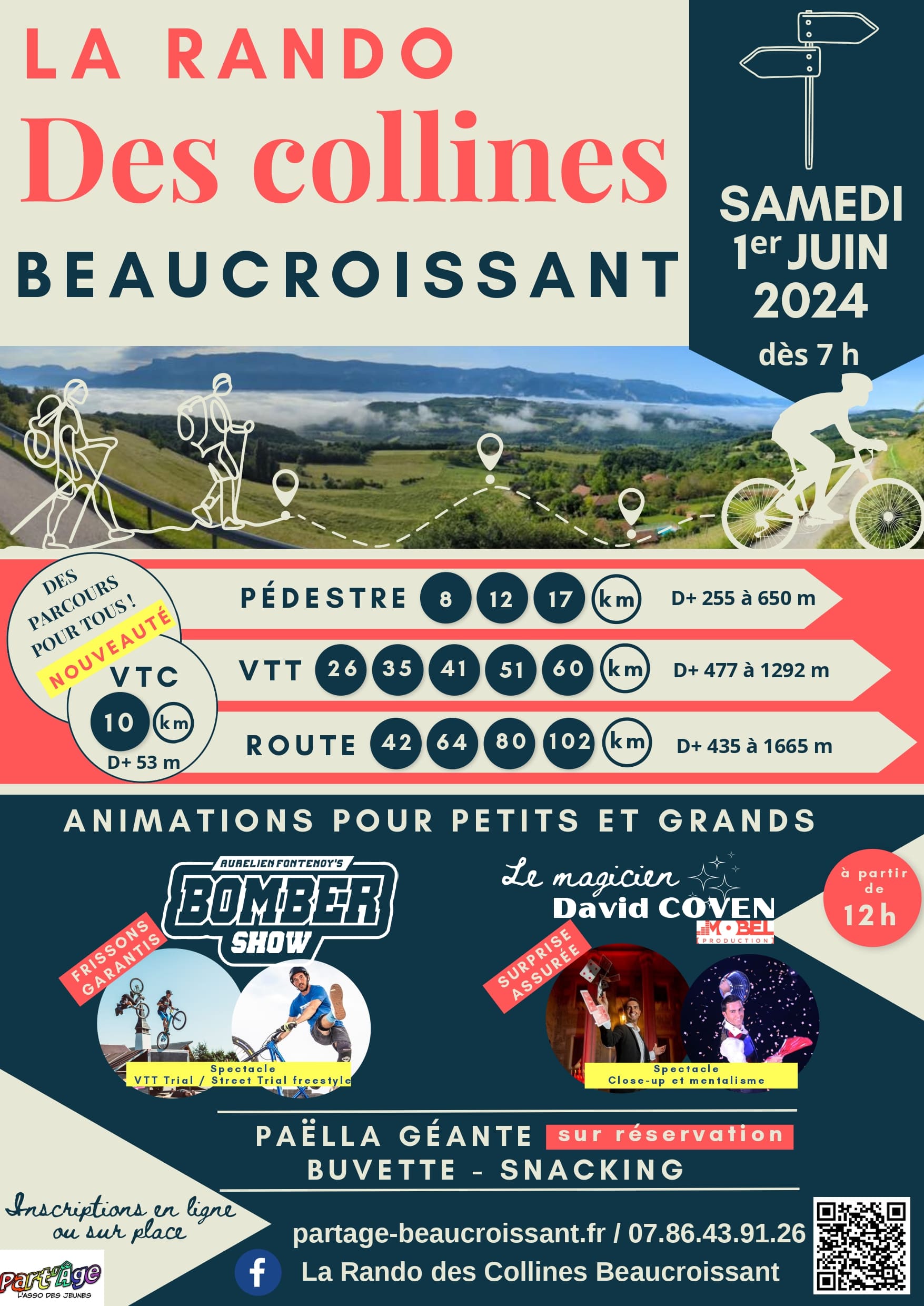 Affiche de La 3ème Rando Des Collines à Beaucroissant