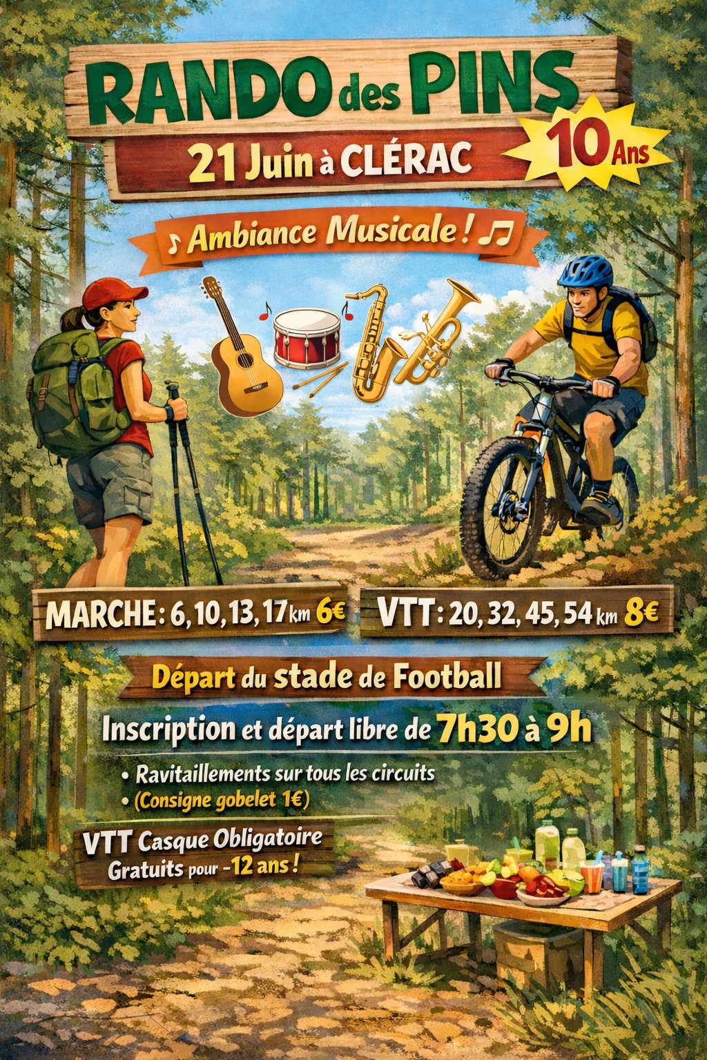 Affiche de La 10ème Rando des Pins à Clérac