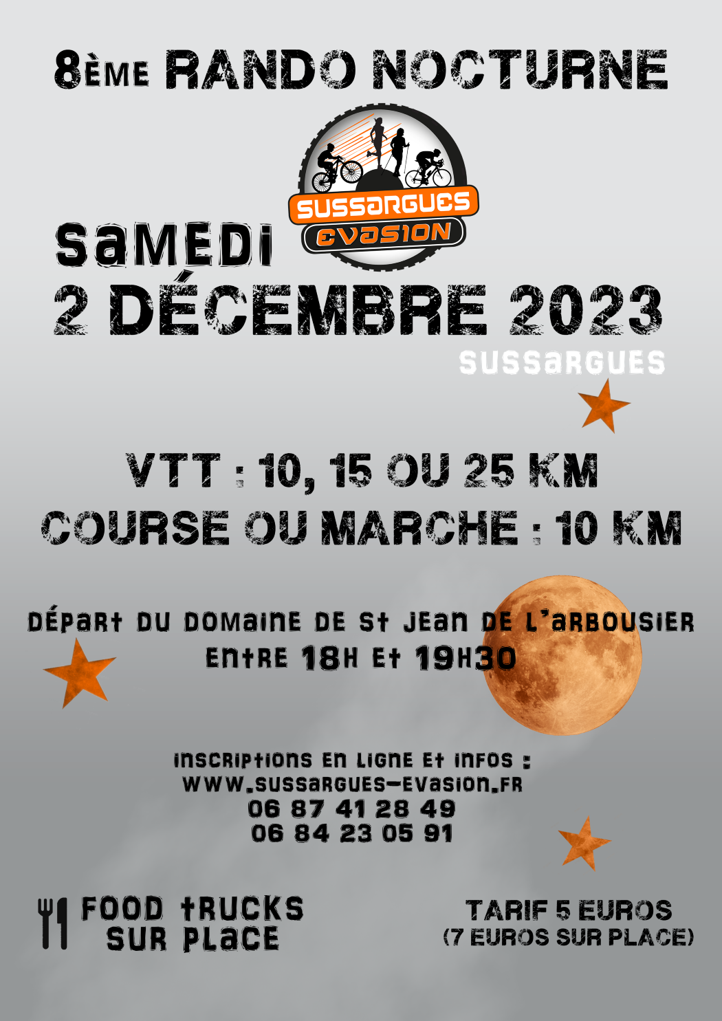 Affiche de La 8ème RANDO NOCTURNE à Sussargues