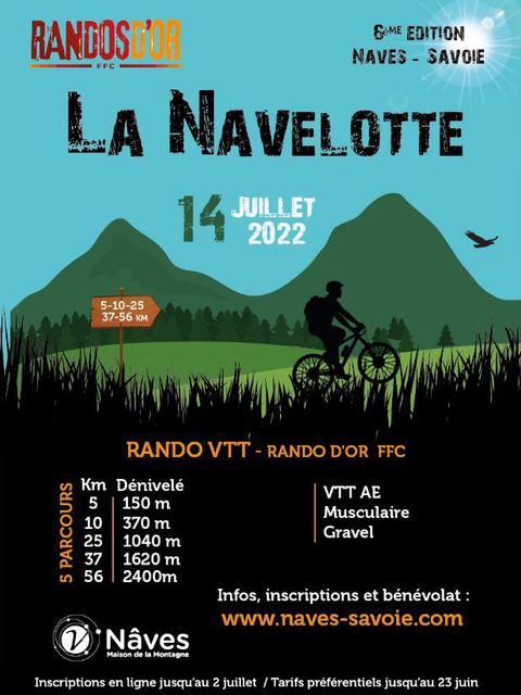 Affiche de La 6ème NAVELOTTE - rando d'or VTT à Naves