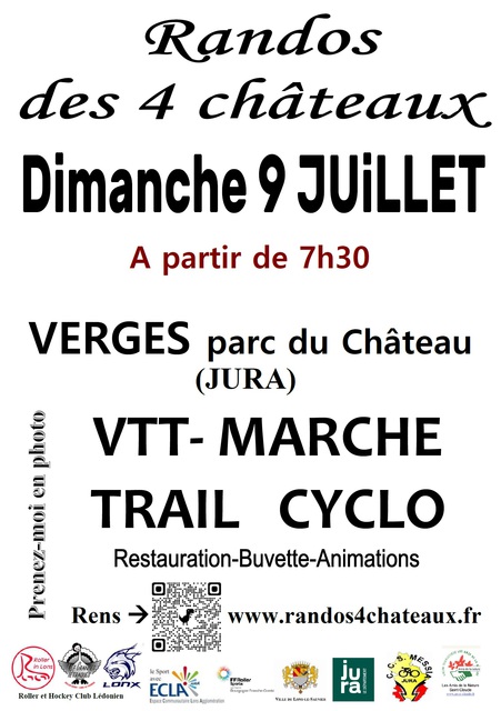 Affiche de Les Randos des 4 Châteaux (11ème  édition) à Verges