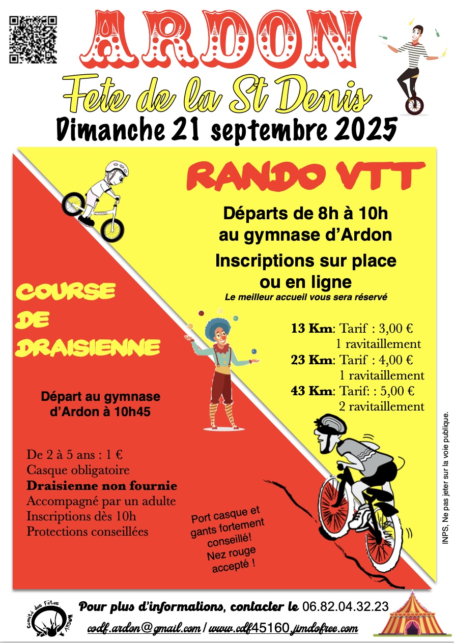 Affiche de Randonnée VTT de la St Denis à Ardon