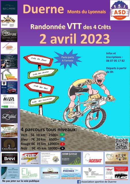 Affiche de Duerne VTT (2ème  édition) à Duerne