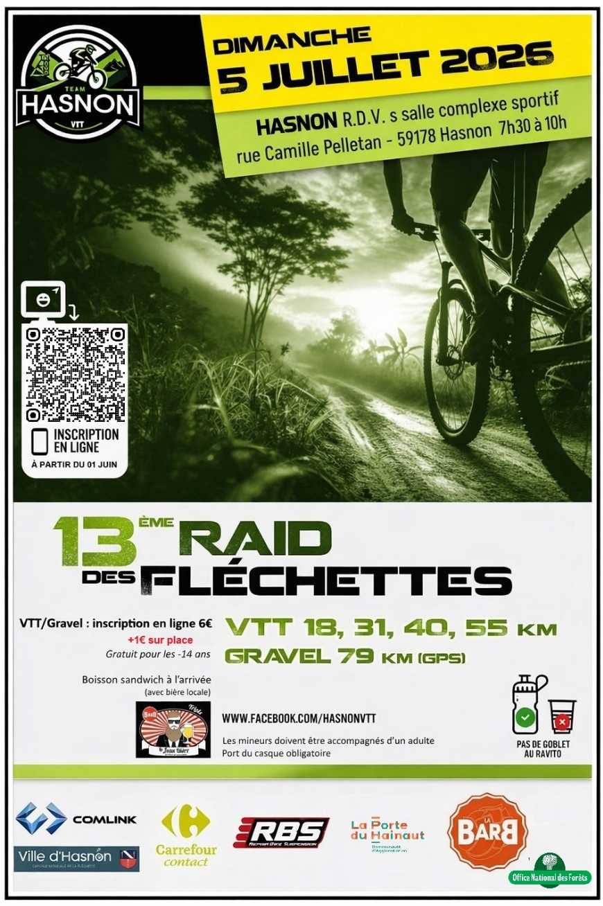 Affiche de Le 13ème Raid des Fléchettes 13ème éditions à Hasnon