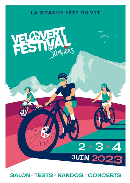 Affiche de Vélo Vert Festival (14ème  édition) à Samoëns