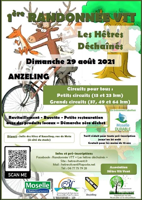 Affiche de Randonnée VTT "Les hêtres déchaînés" (1ère  édition) à Anzeling