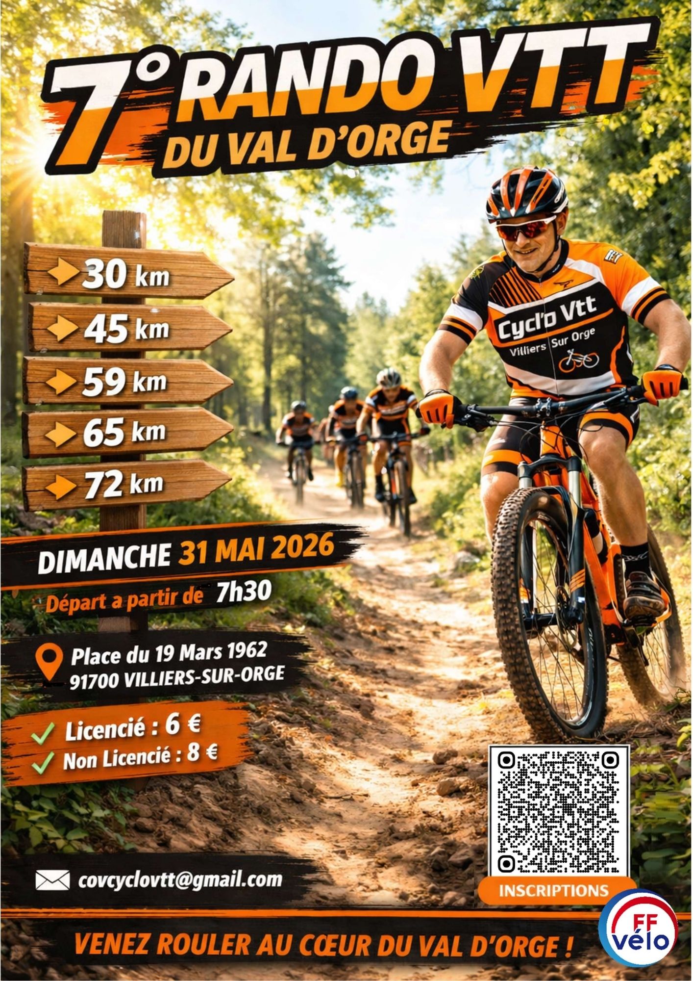Affiche de La 7ème Randonnée Vtt du Val D'orge à Villiers-sur-Orge