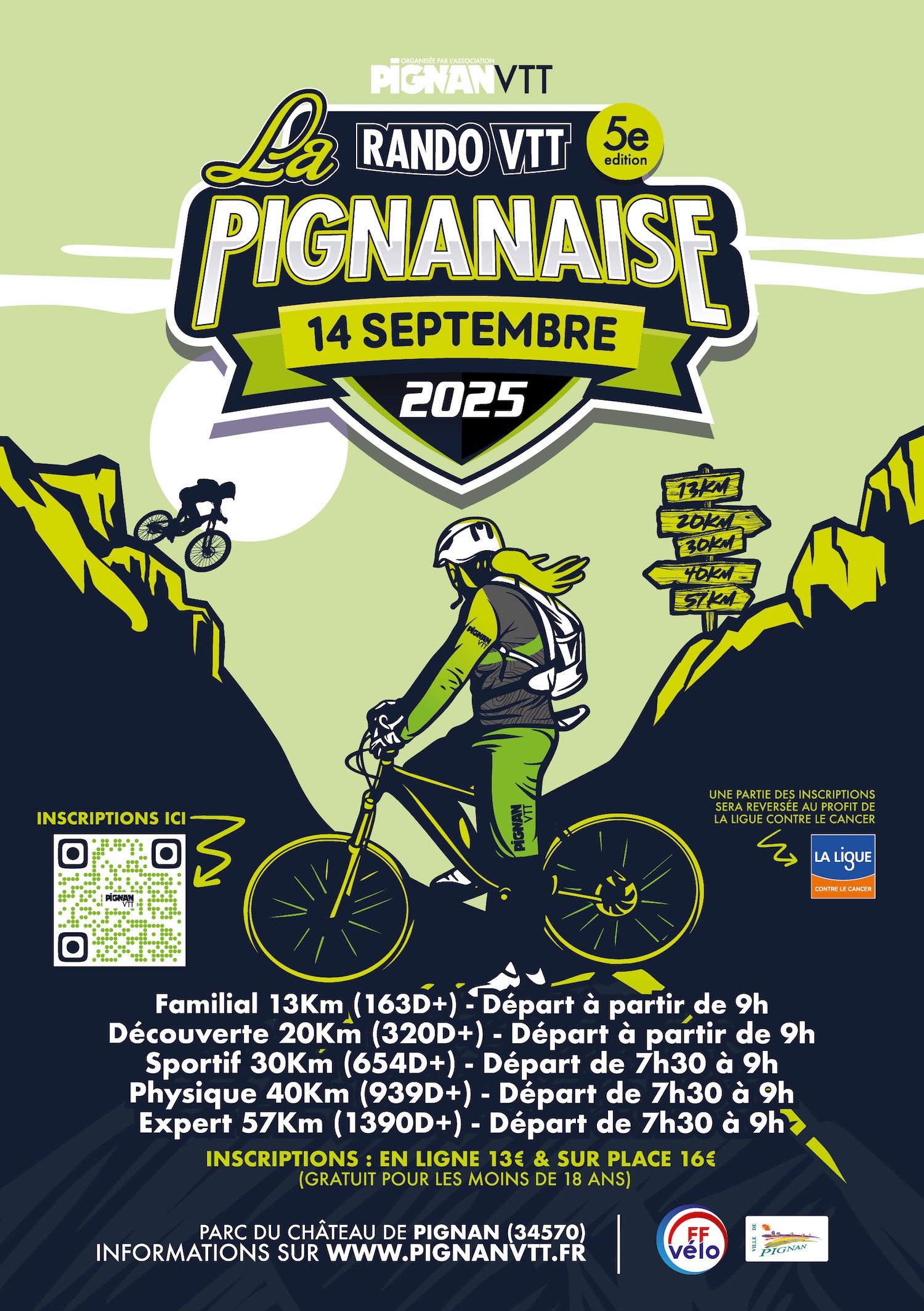 Affiche de La 5ème Pignanaise VTT à Pignan
