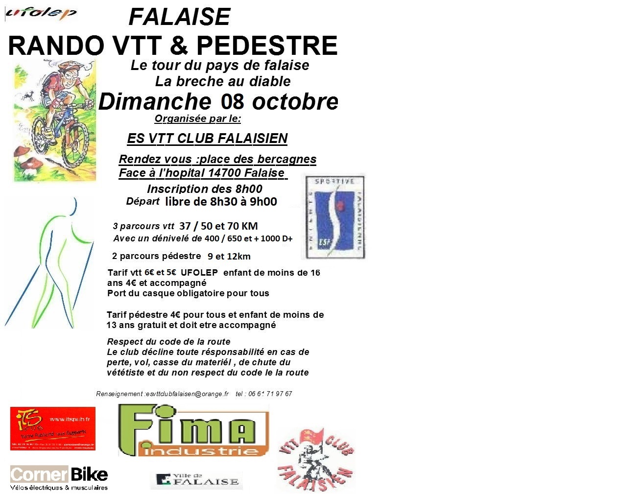 Affiche de La 12ème randonnée VTT & pédestre Le tour du pays de Falaise et la brêche au diable à Falaise