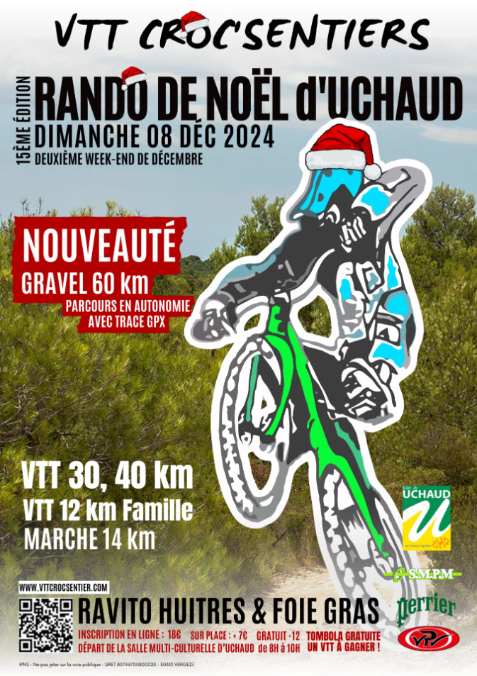 Affiche de La 15ème RANDO DE NOEL - 30620 à Uchaud