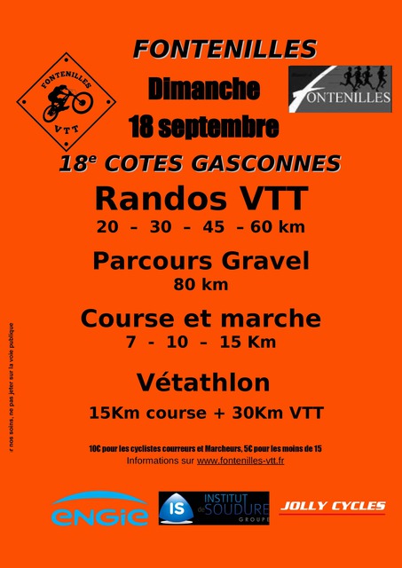 Affiche de Les 18e Côtes Gasconnes (18ème  édition) à Fontenilles
