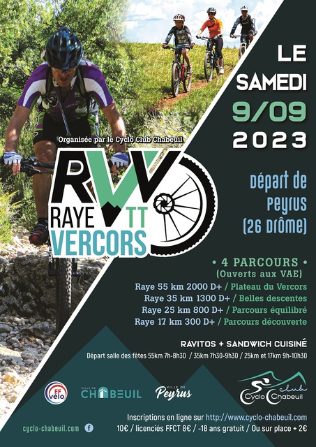 Affiche de RVV Raye VTT Vercors (1ère  édition) à Peyrus