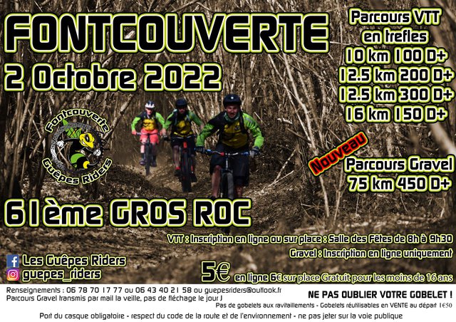 Affiche de Le 62éme Gros Roc (61ème  édition) à Fontcouverte