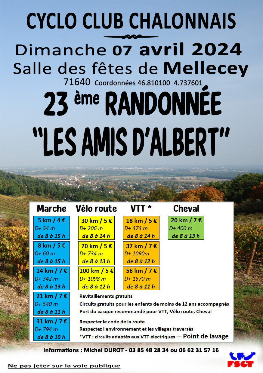 Affiche de Une randonnée VTT (23ème édition) à Mellecey