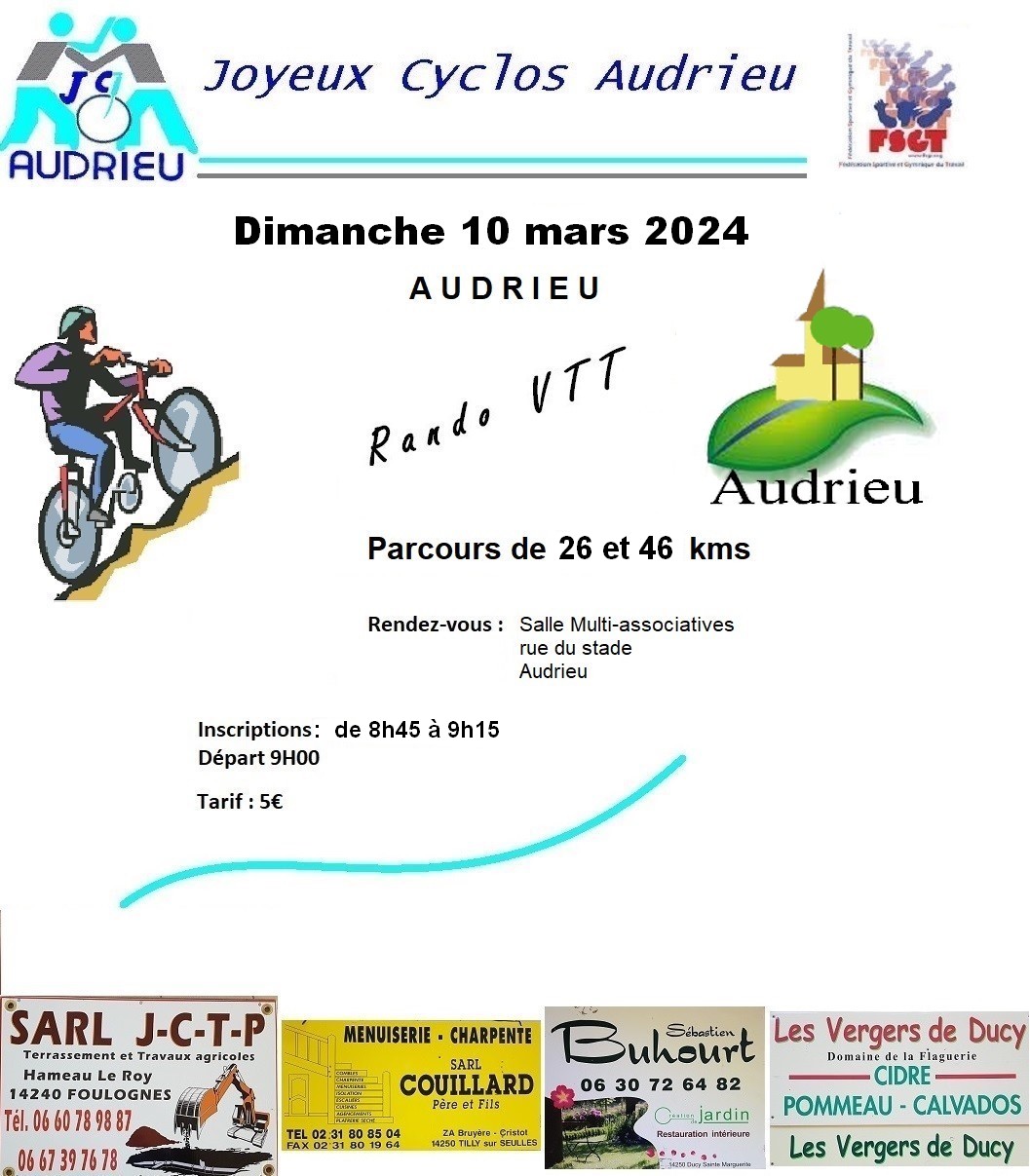 Affiche de Rando VTT d'AUDRIEU à Audrieu