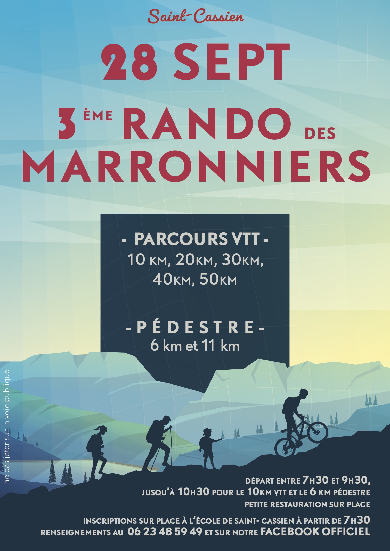 Affiche de La 3ème Rando VTT des Marronniers - St Cassien à Saint-Cassien