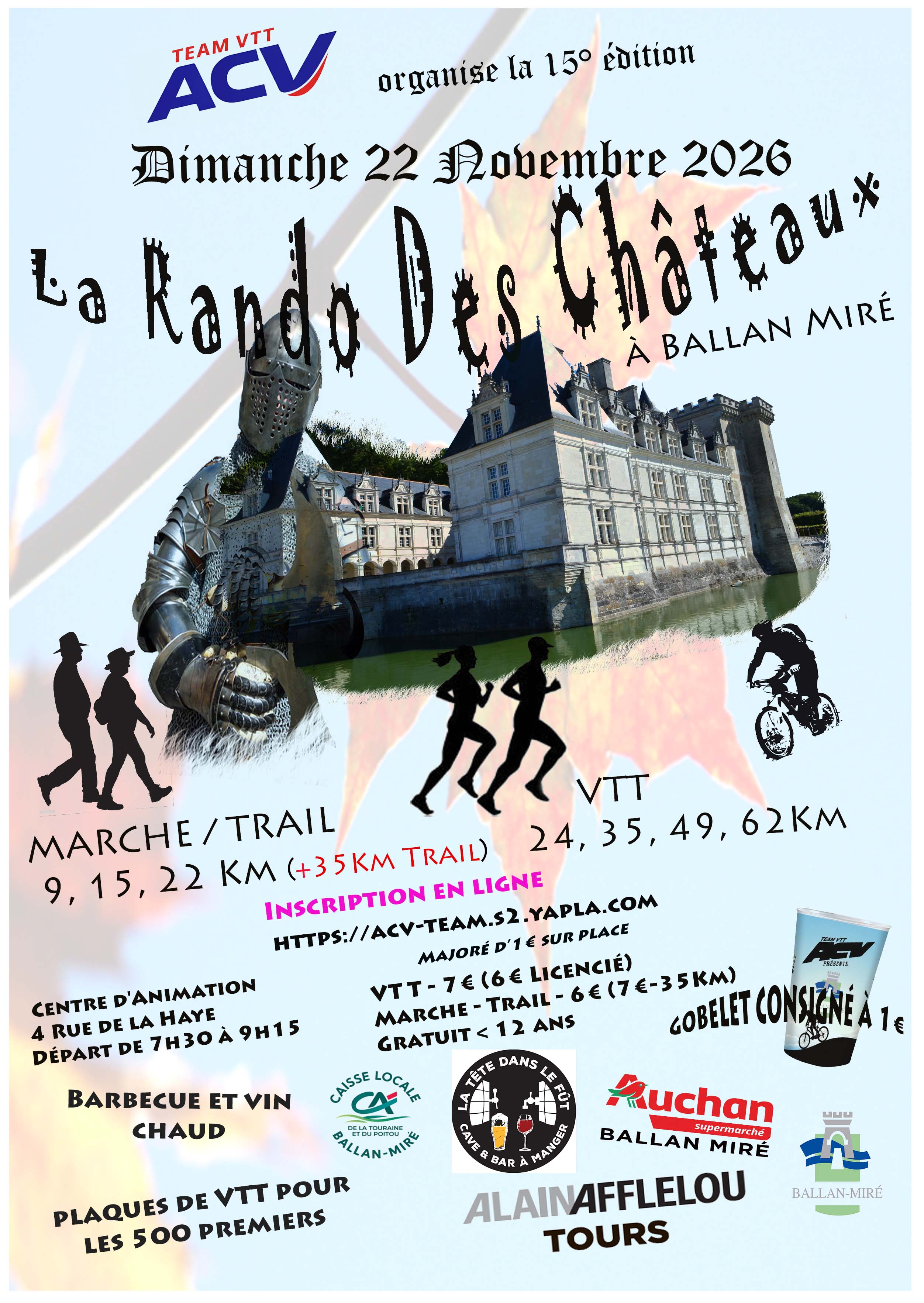 Affiche de La 15ème Rando Des Châteaux à Ballan-Miré