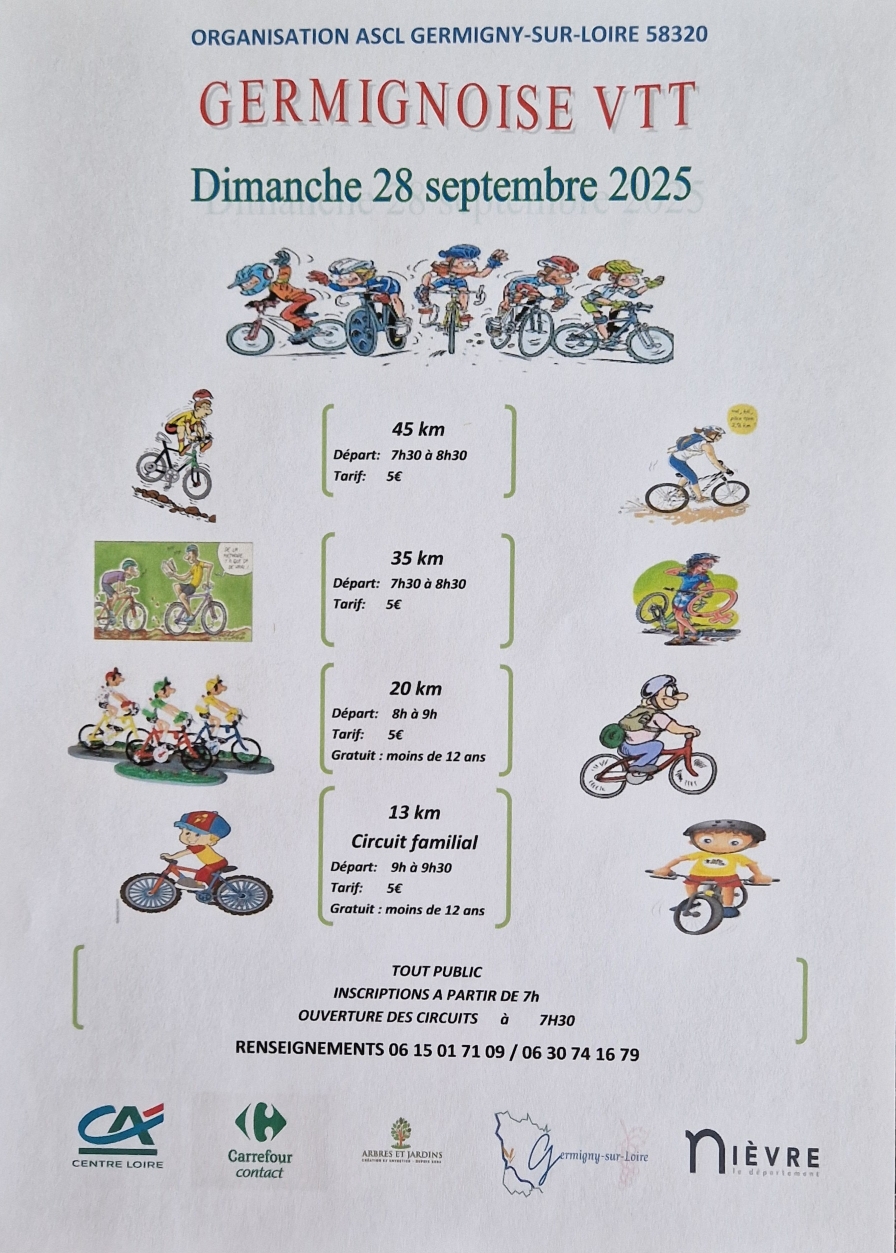 Affiche de La Germignoise VTT à Germigny-sur-Loire
