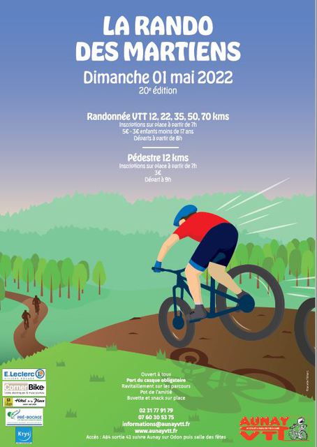 Affiche de RANDO DES MARTIENS VTT (20ème  édition) à Aunay-sur-Odon