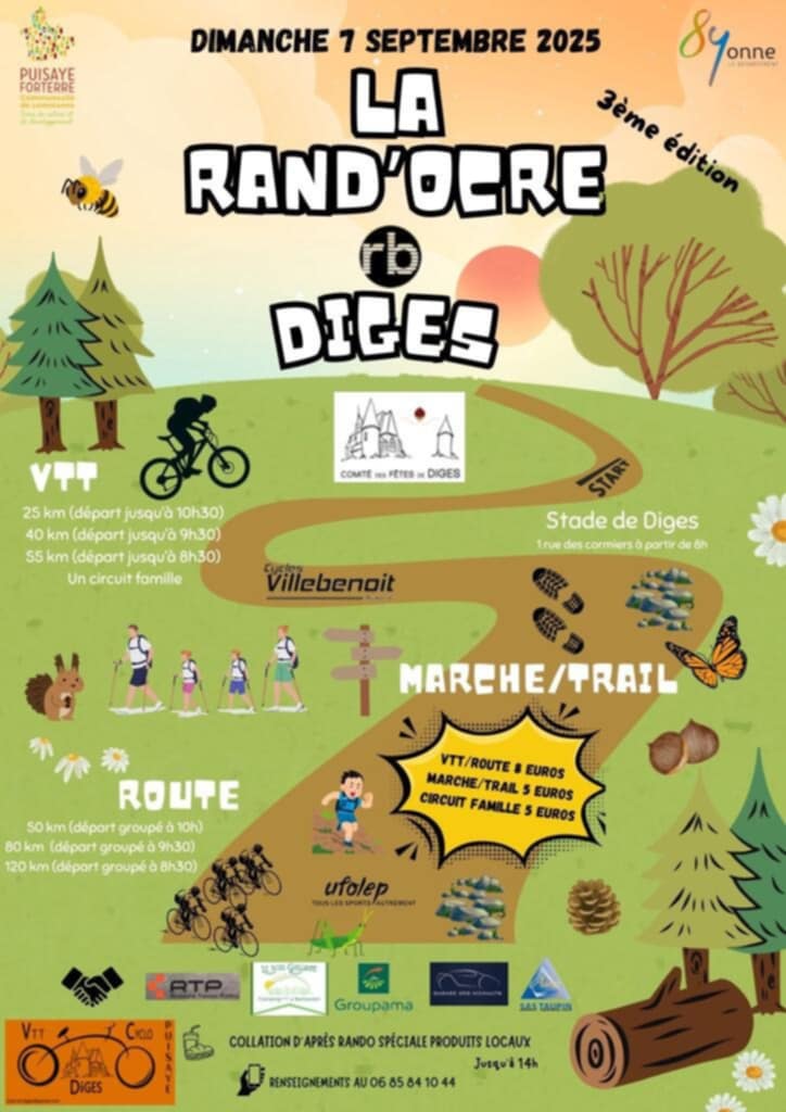 Affiche de La 3ème Rand'Ocre à Diges