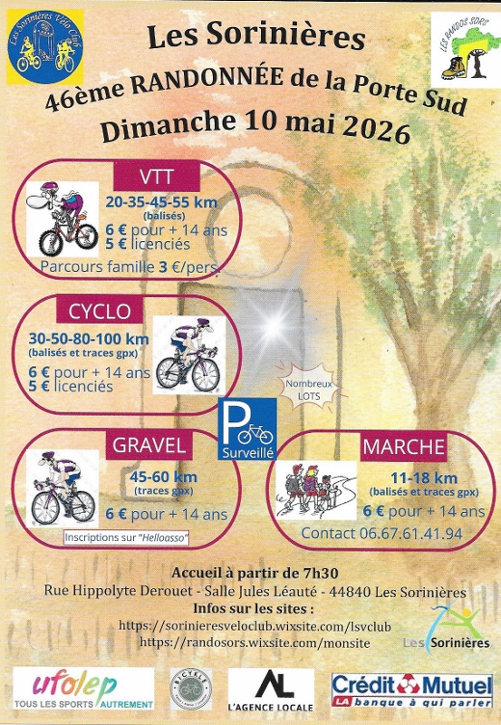Affiche de La 46ème Randonnée de la Porte Sud aux Sorinières