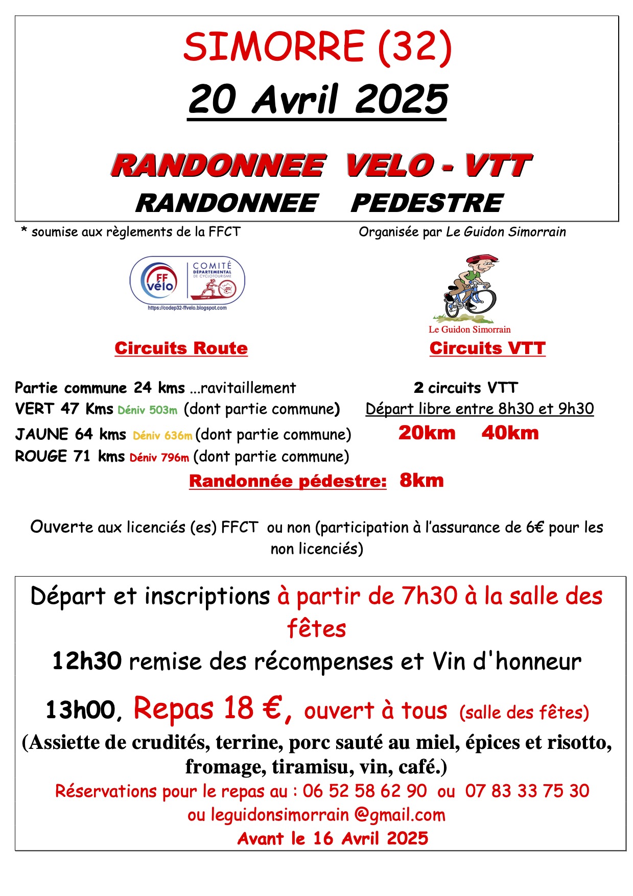 Affiche de La 20ème SIMORRAINE à Simorre