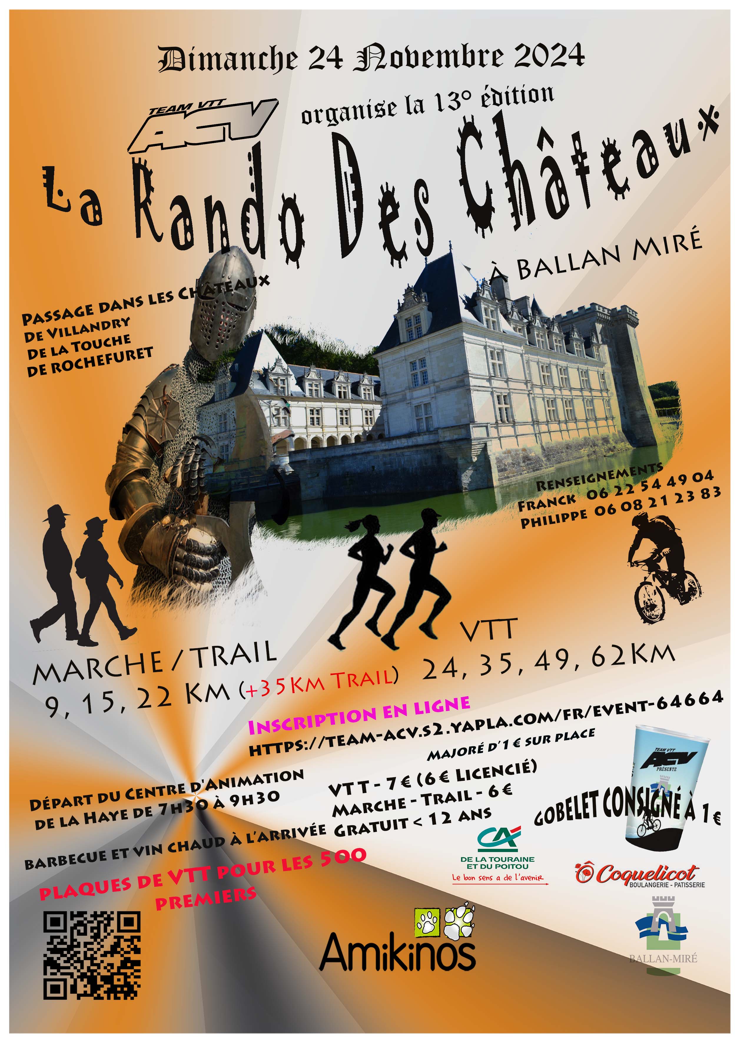 Affiche de La 13ème Rando Des Châteaux à Ballan-Miré