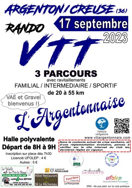 Affiche de L'ARGENTONNAISE (2ème  édition) à Argenton-sur-Creuse