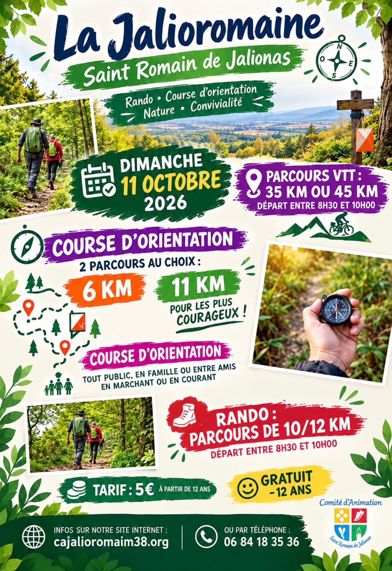 Affiche de Une randonnée VTT (46ème édition) à Saint-Romain-de-Jalionas