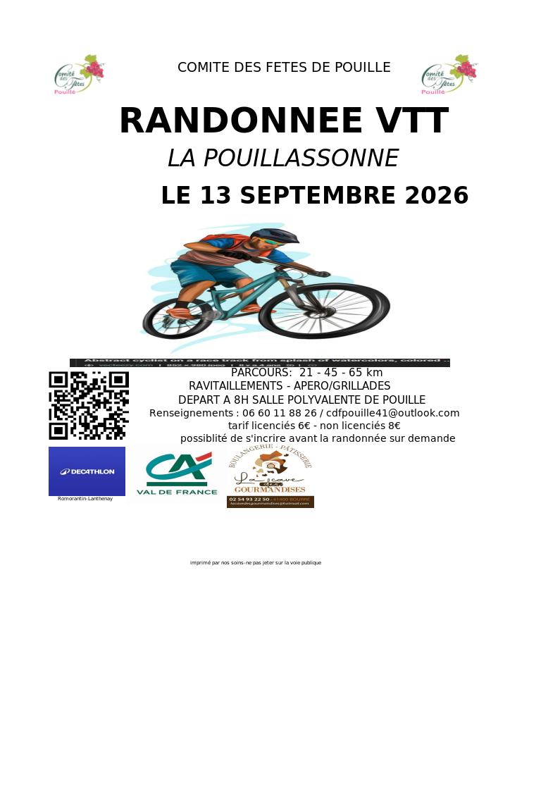 Affiche de La 1ère Pouillassonne à Pouillé