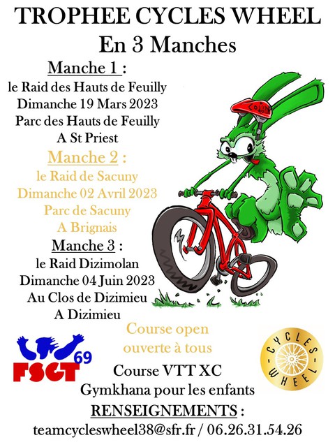 Affiche de Raid Dizimolan, Manche N°3 et Finale du Trophée Cycles Wheel 2023 (1ère  édition) à Dizimieu