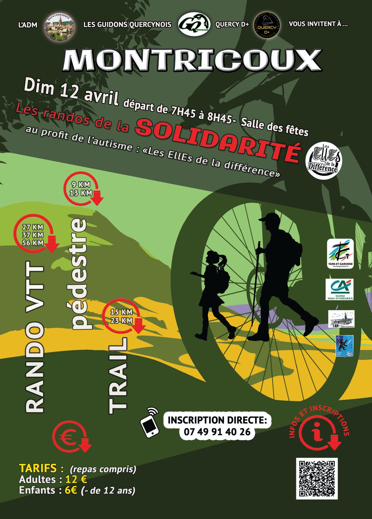 Affiche de La 5ème Randonnées de la solidarité à Montricoux